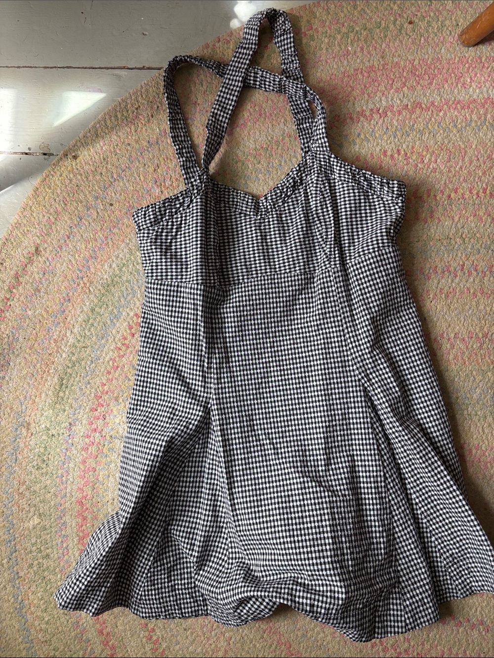 Black & White Gingham Sundress - Sleeveless Strappy Dress- NWOT